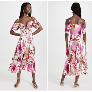 Cult Gaia Dina La Selva Floral Print Midi Dress Size 8 (M)